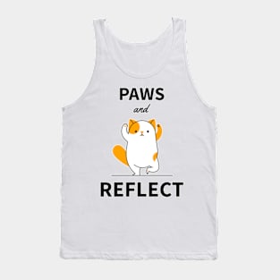 Yoga cat paws and reflect Tank Top